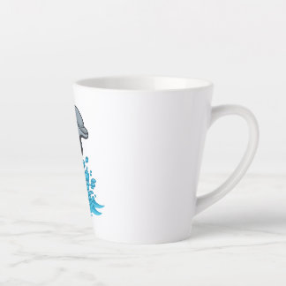Latte Golfinho Alegre Splash - Caneca de Café com Leite