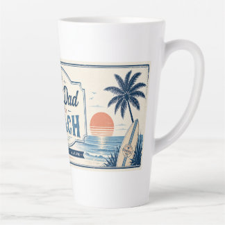 Latte Melhor Pai na Praia Caneca de Café com Leite do Di