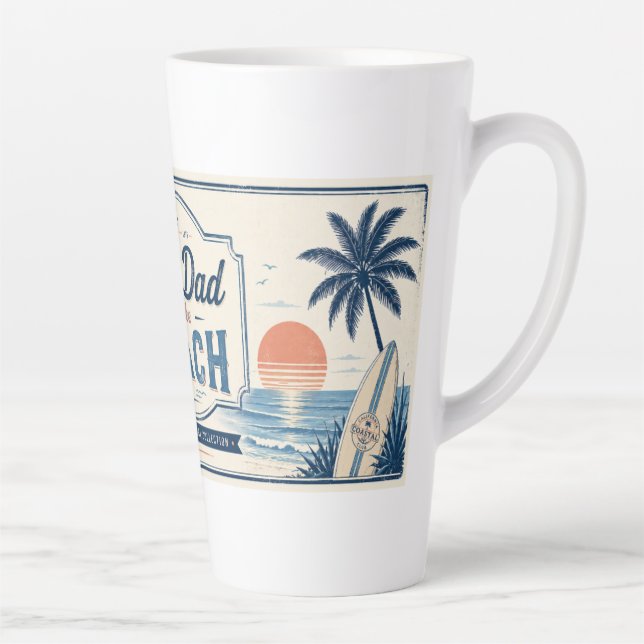 Latte Melhor Pai na Praia Caneca de Café com Leite do Di (Direita)