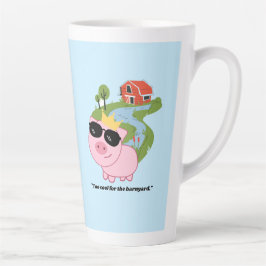 Latte Muito legal para a caneca de café gigante da citaç