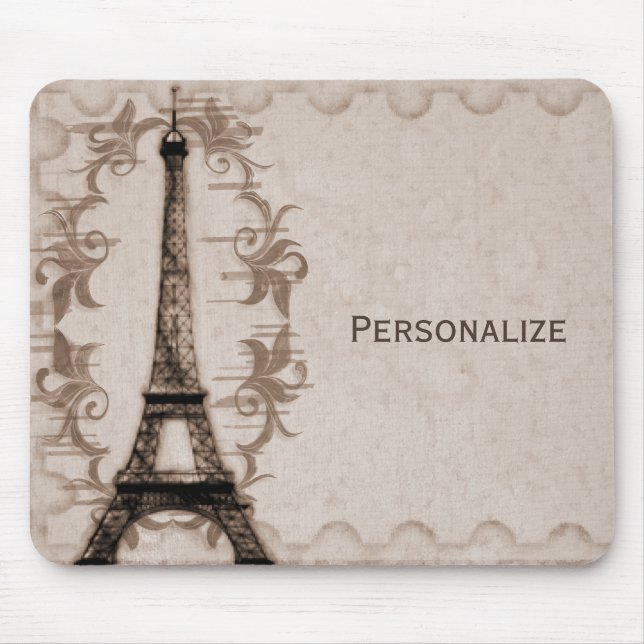 Latte Paris Grunge Mousepad (Frente)