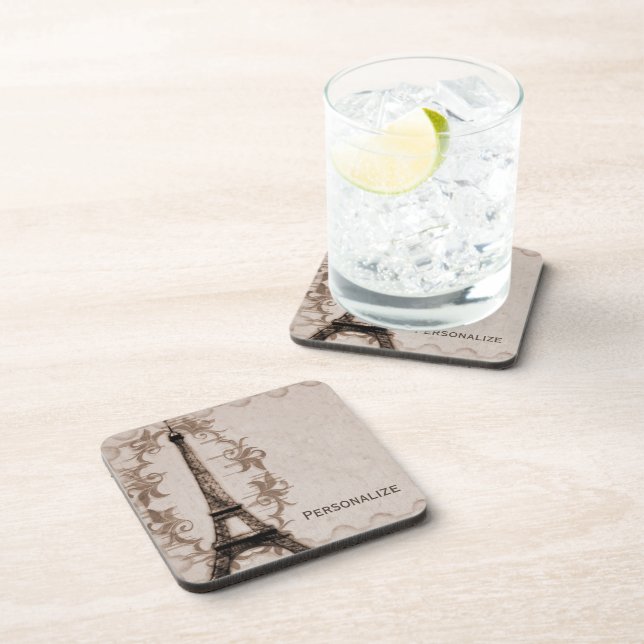 Latte Paris Grunge Porta copos (Lado Direito)