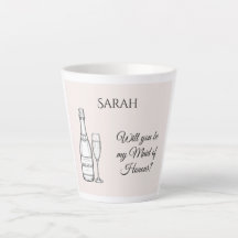 Proposta de Dama de Honra Café com Leite Caneca |