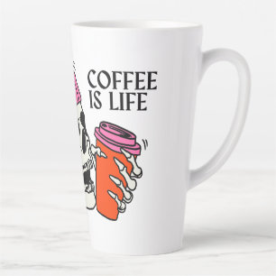Latte Ser Adulto é Difícil Caneca de Café Divertida
