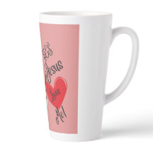 "Sim, Jesus Me Ama" Caneca de Café Rosa Grande 