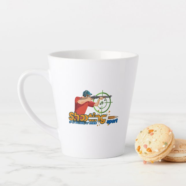 Latte Tiro Esportivo | Caneca de Café com Espuma (In Situ)