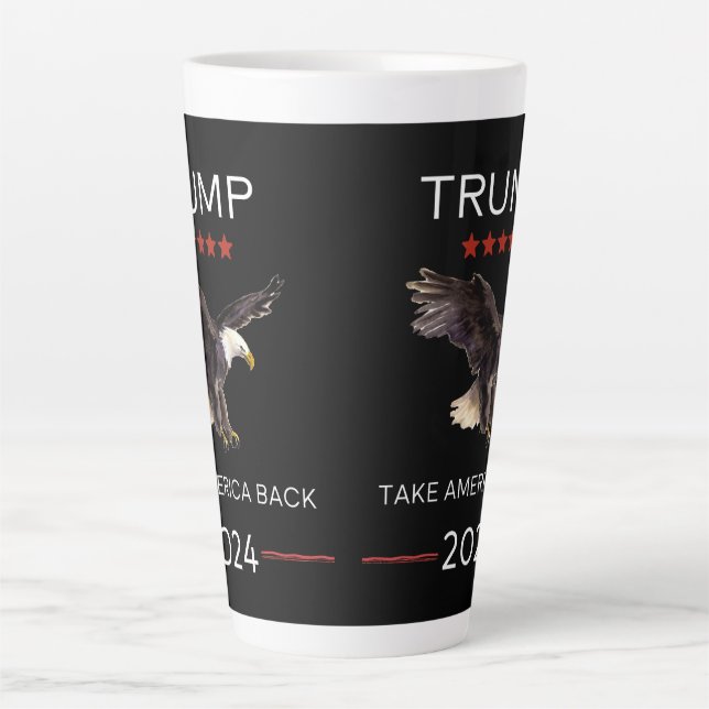 Latte Trump 2024 - Presente de caneca de café latta do A (Frente)