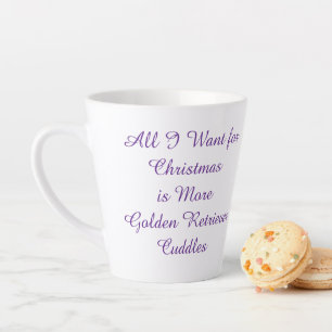 Latte Tudo o que Quero no Natal Caneca de Café Golden Re