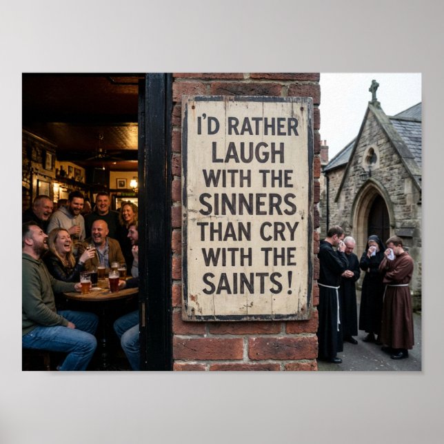 Laugh With the Sinners Poster (Frente)