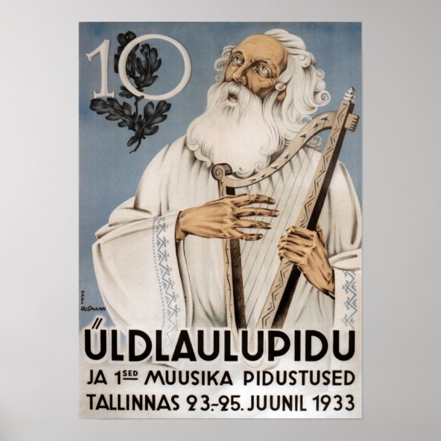 Laulupidu, Poster Vanamuine 1933 (Frente)