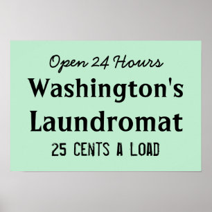 Laundry Personalizado Laundromat Art Poster