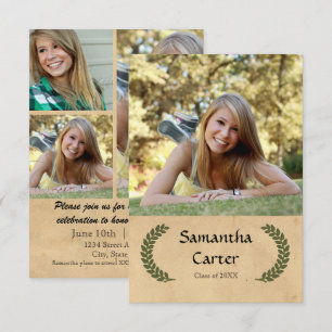 Laurel Leaf - Anúncio de Graduação 3x5