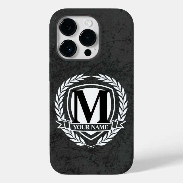 Laurel Monogram Design Case-Mate iPhone Case (Verso)