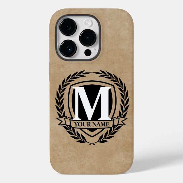 Laurel Monogram Design Case-Mate iPhone Case (Verso)