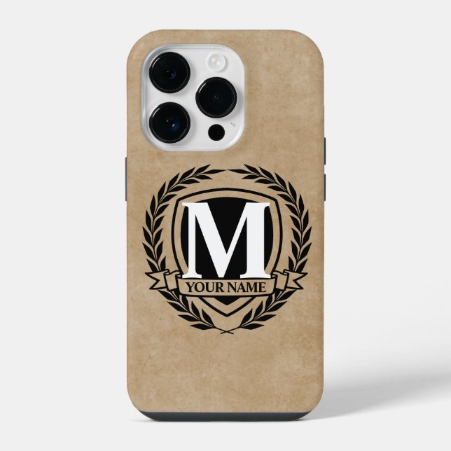 Laurel Monogram Design Case-Mate iPhone Case (Verso)