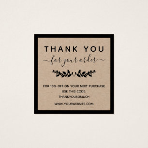 Laurel Wreath Kraft Paper Obrigado Pela Ordem