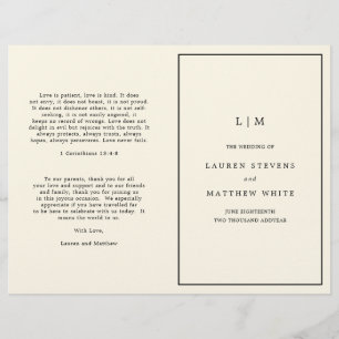 Lauren Cream Monograma Casamento Elegante