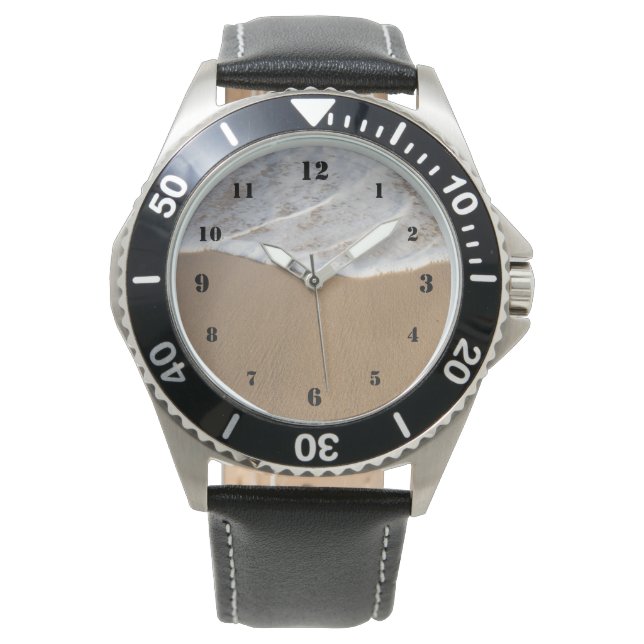 Lava branca oceânica no relógio de praia (Frente)