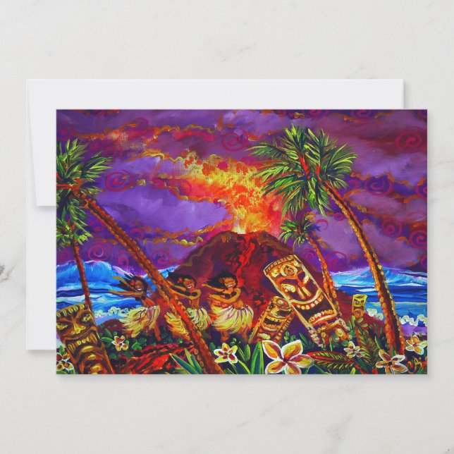 Lava feliz de Hula dos convites de festas de (Frente)