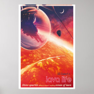 Lava Life NASA Impressão de Poster de Viagem Espac