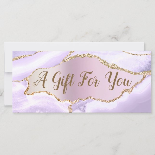 Lavanda Agate Faux Folha Pearlescente (Frente)