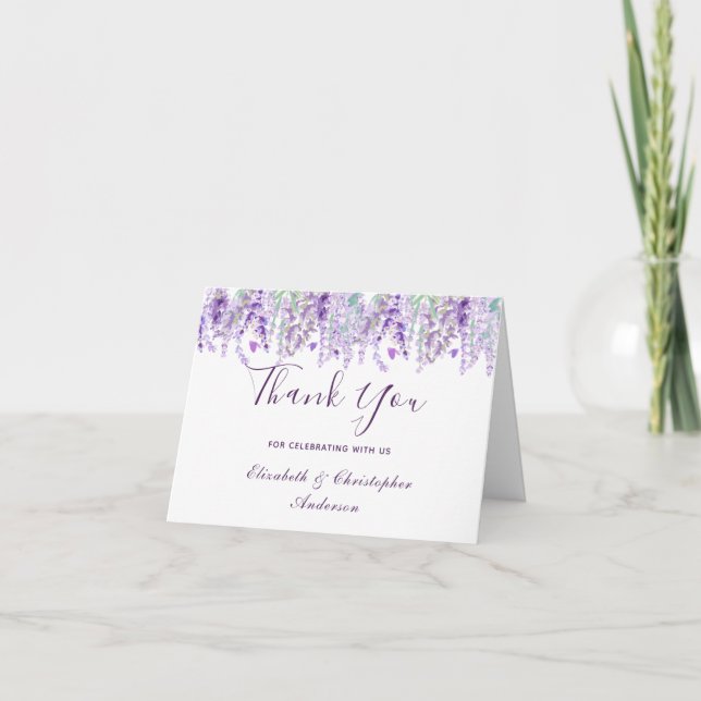 Lavanda Agradecimento de Casamento em Aquarela Bot (Frente)