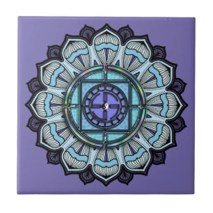 Lavanda Aqua Mandala Black White Stripe Yin Yang