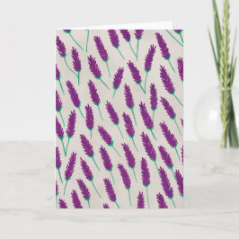 Lavanda Aquarela Cartão de Saudação em Branco