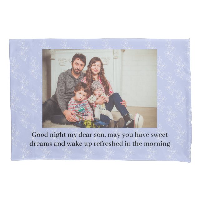 Lavanda Azul Floral Simples com Foto (Frente)