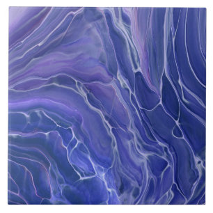 Lavanda Azul Marble Acrílico Abstrato