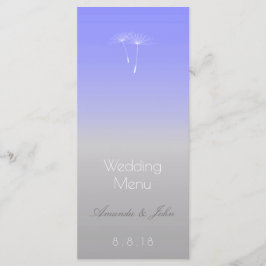 Lavanda Blue Cinza Menu Ombre Weding