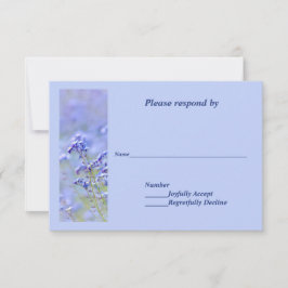 Lavanda Blue Wild Flowers Country Weding RSVP