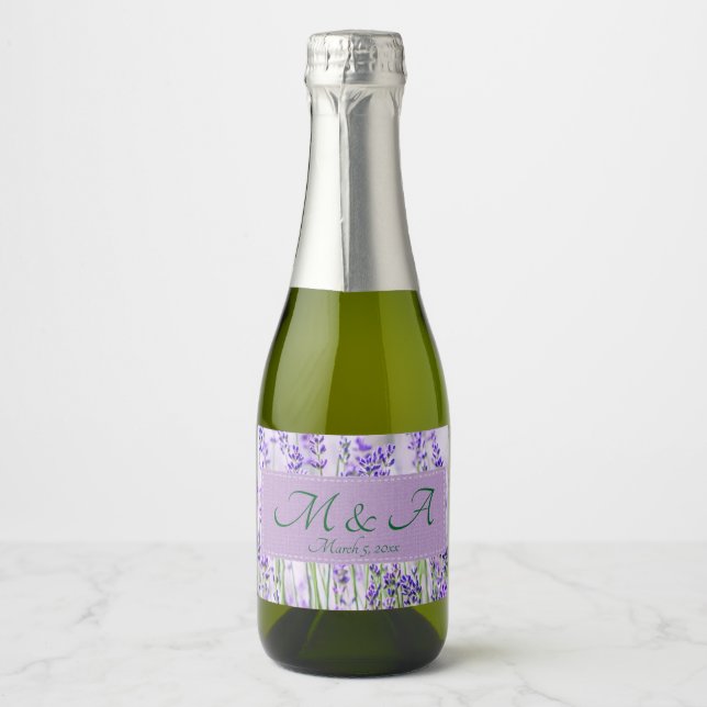 Lavanda Campos Casamento Mini Vinho Espumante (Frente)
