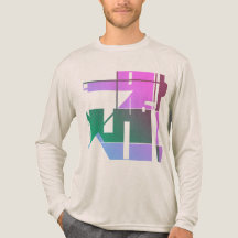 Lavanda de Arte Geométrica Verde Rosa