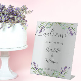 Lavanda de casamento eucalipto prateado bem-vindo