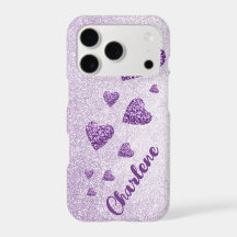 Lavanda de corações com brilho roxo
