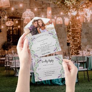 Lavanda de flores violeta-prata, foto de casamento