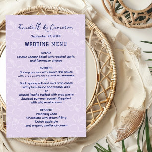 Lavanda de Hibiscus Tropical do Menu Casamento