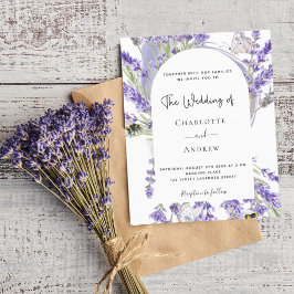 Lavanda de orçamento convite para casamento floral