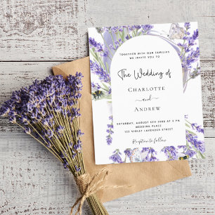 Lavanda de orçamento convite para casamento floral