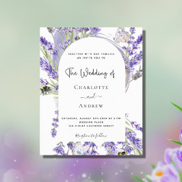 Lavanda de orçamento convite para casamento floral