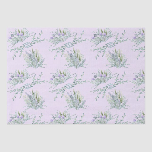 Lavanda de plantas com flores selvagens Papel de t (Frente )