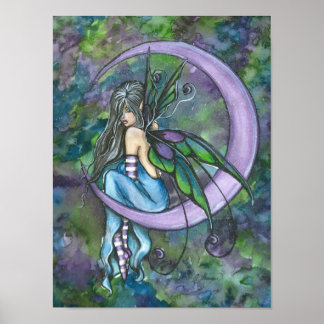 Lavanda de Poster de lua Impressão por Ashley Thie