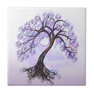 Lavanda de vida com Azulejo de lua cerâmica