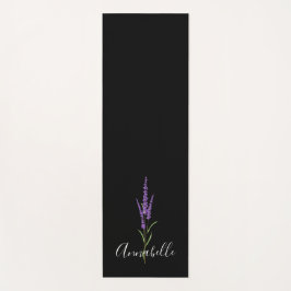 Lavanda do tapete Yoga personalizado preto