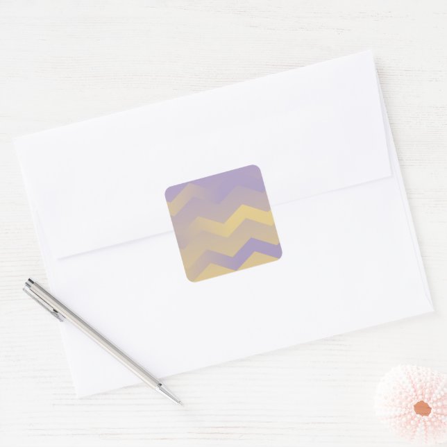 Lavanda e adesivos Dourados para envelopes de cili (Envelope)