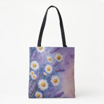 Lavanda e Blisa de Daisy Tote Bag