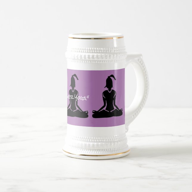 Lavanda e Caneca de cerveja Dourada - Caneca de ce (Frente Esquerda)