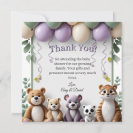 Lavanda e Cartões de agradecimentos plano de anima