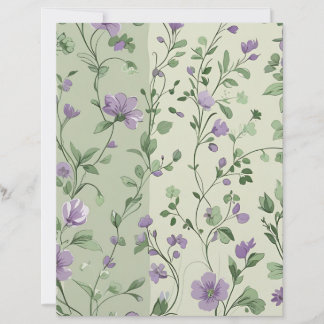 Lavanda e Design Floral Verde